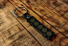 Load image into Gallery viewer, 5 Cylinder Gasket Leather Key Ring