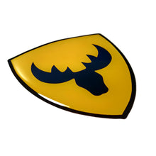Load image into Gallery viewer, Moose Head Shield 3D Polydome Decal - Yellow
