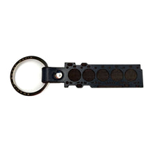 Load image into Gallery viewer, 5 Cylinder Gasket Leather Key Ring