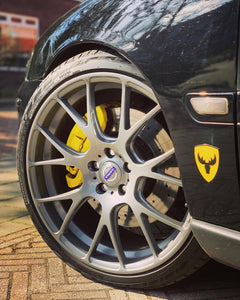 Moose Head Shield 3D Polydome Decal - Yellow