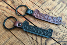 Load image into Gallery viewer, Swede Rides 2 Tone Leather Key Rings