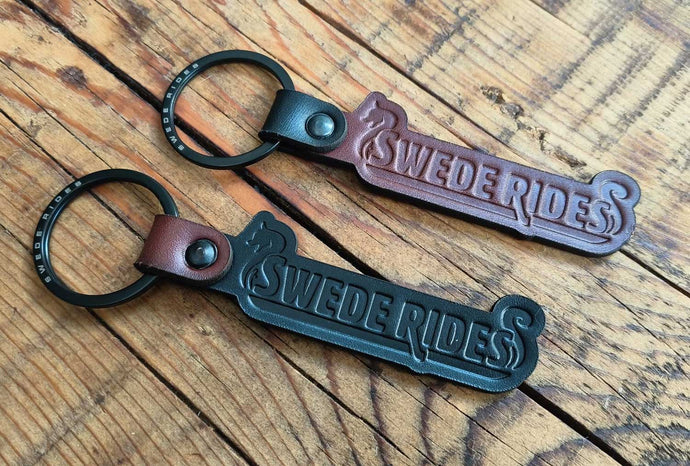 Swede Rides 2 Tone Leather Key Rings