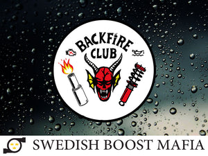 Backfire Club Round Slap Sticker