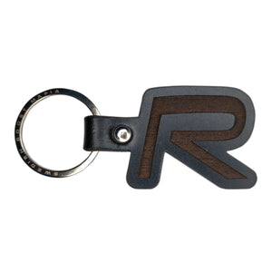 R Leather Key Ring
