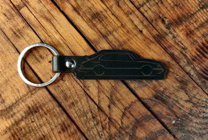 Saab 900 Leather Key Ring