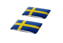 Load image into Gallery viewer, Swedish Flag Domed Stickers