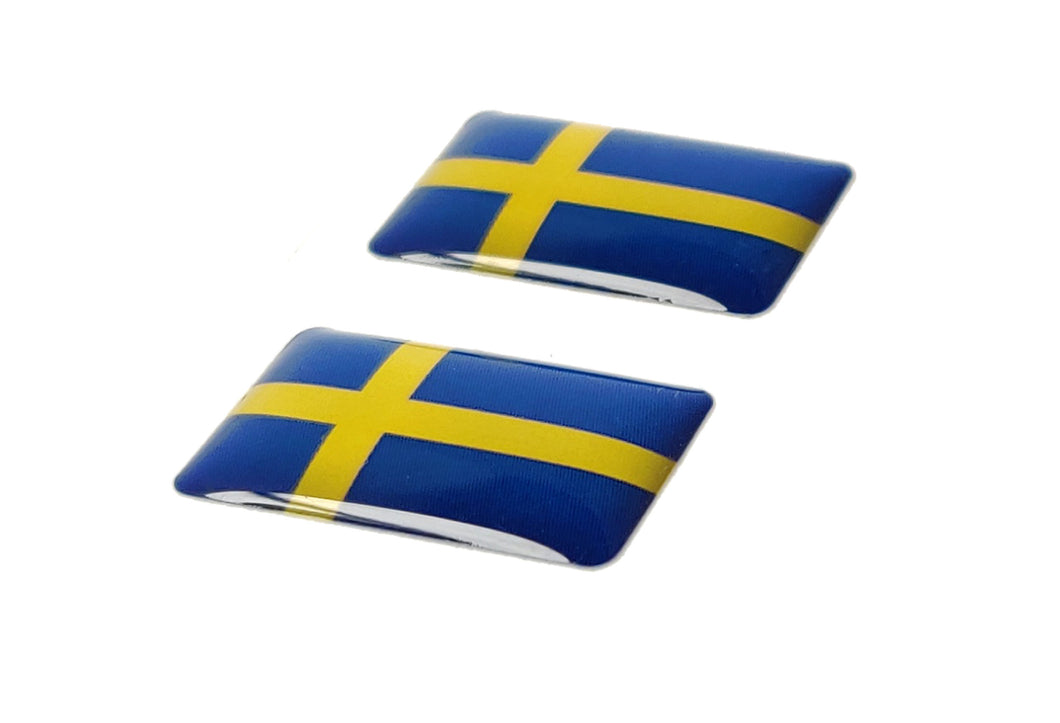 Swedish Flag Domed Stickers