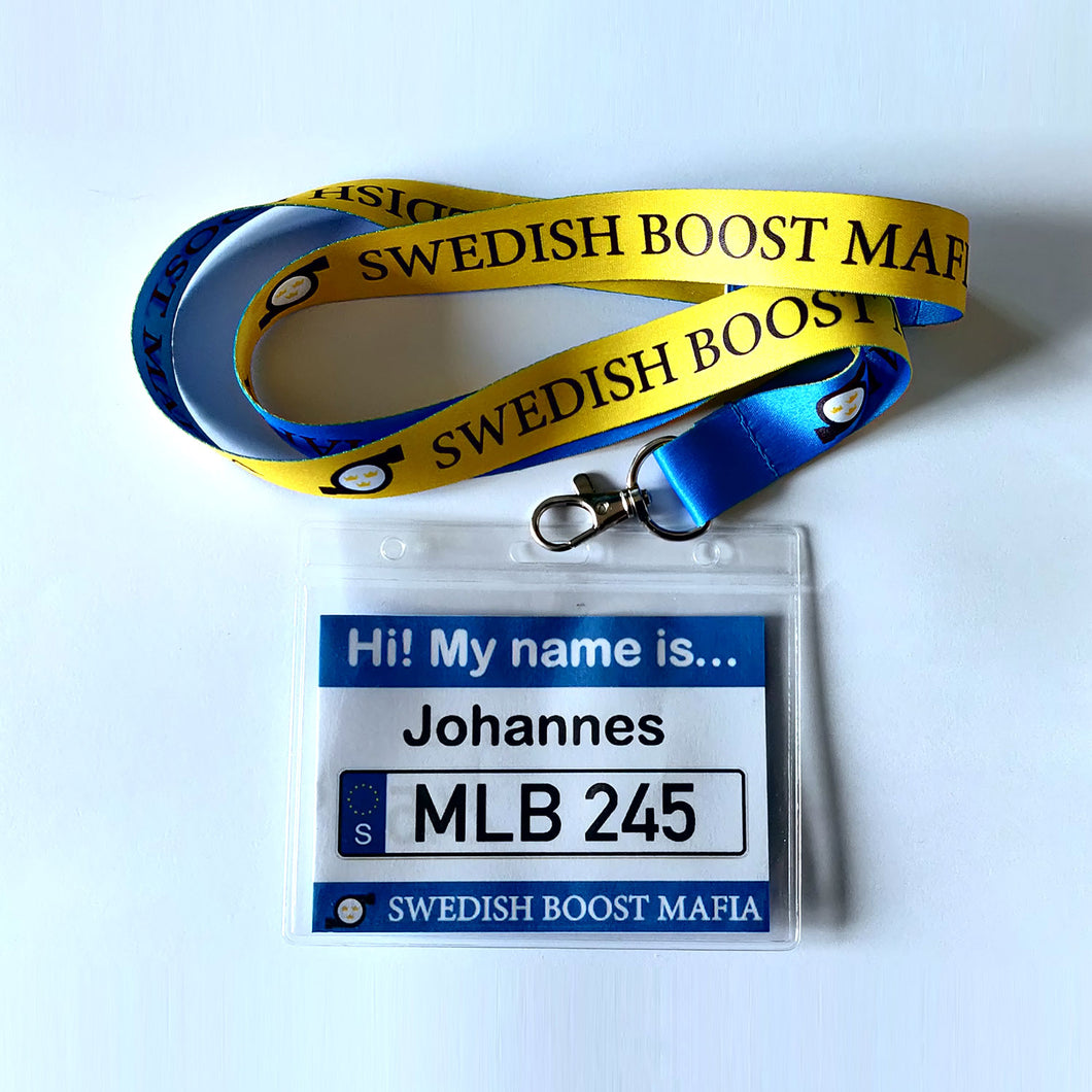 SBM Lanyard with Swedish ID Tag
