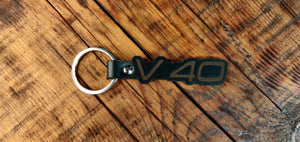 V40 Leather Key Ring