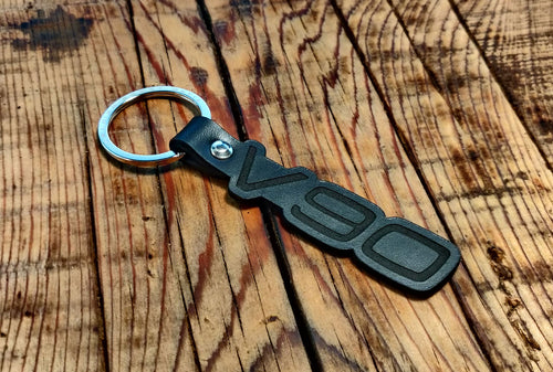 V90 Leather Key Ring