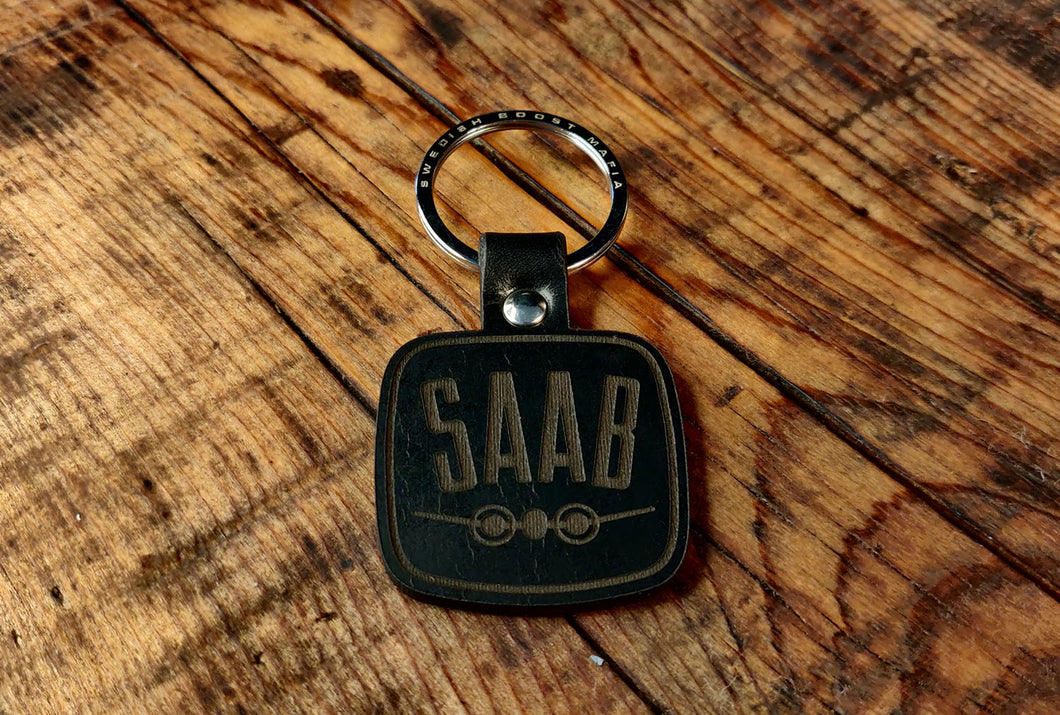 Saab Plane Leather Key Ring